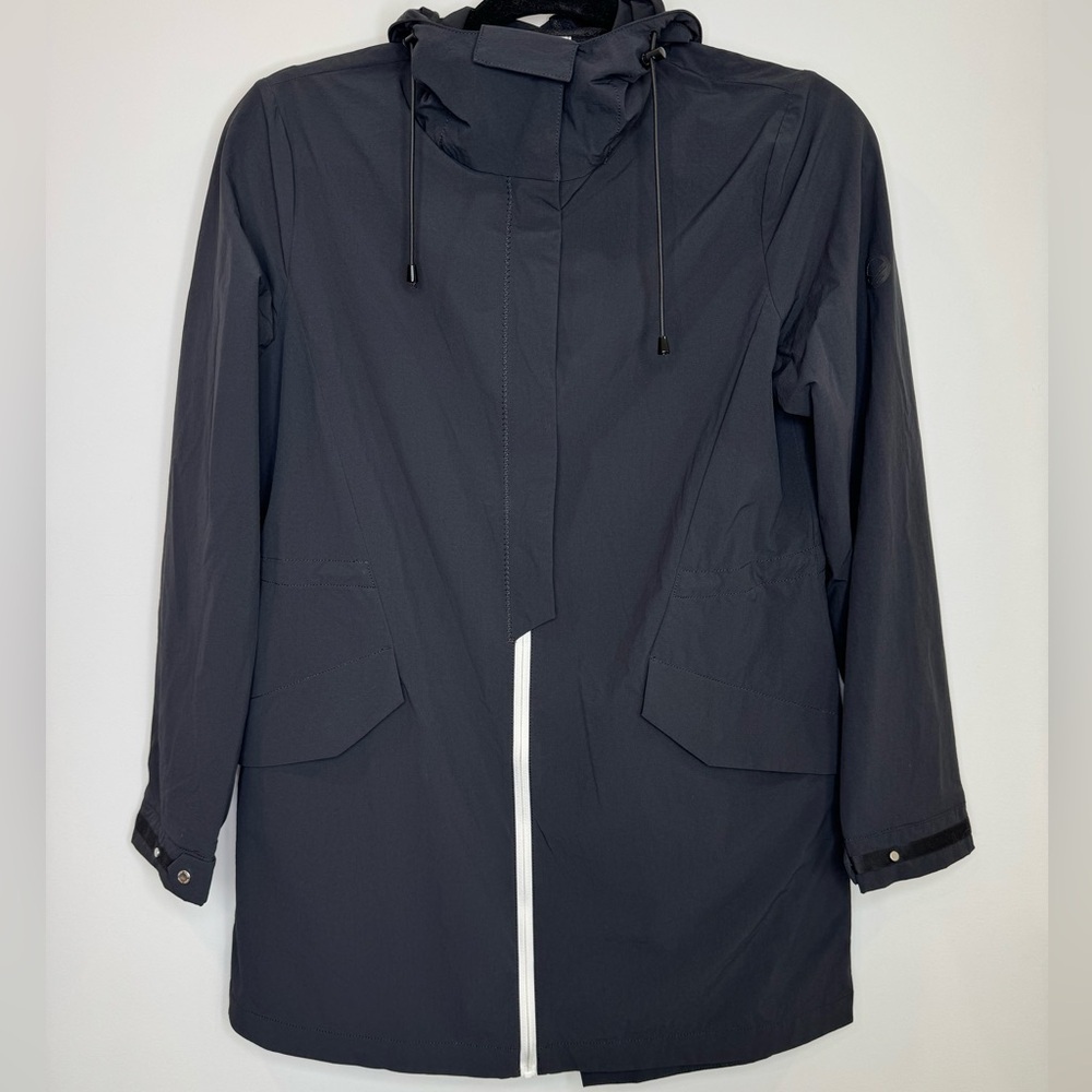 Halti Nordic by nature parka windbreaker light Black Hooded Rain Jacket